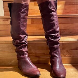 Juicy Couture, burgundy, knee high boots - size 8.